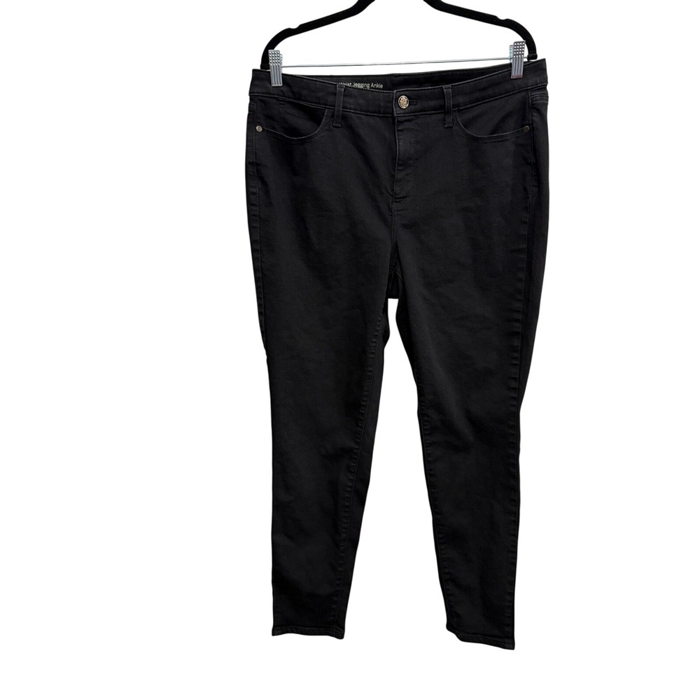 Talbots Womens 14W High Waist Jeggings Ankle Flawless Jeans Black